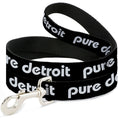 Load image into Gallery viewer, Dog Leash - PURE DETROIT Text Repeat Black/White
