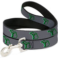 Load image into Gallery viewer, Dog Leash - Michigan Outline 4-Color Wave Repeat Gray/Forest Greens
