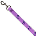 Load image into Gallery viewer, Dog Leash - Michigan Outline 4-Color Wave Repeat Lavender/Purples
