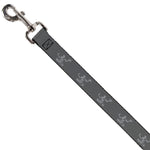 Dog Leash - Spirit of Detroit Logo Repeat Charcoal Gray/Silver