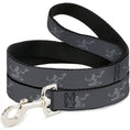 Load image into Gallery viewer, Dog Leash - Spirit of Detroit Logo Repeat Charcoal Gray/Silver
