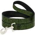 Load image into Gallery viewer, Dog Leash - Avatar Last Airbender Earth Element Symbol Black/Olive Green
