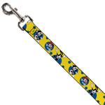 Dog Leash - Animaniacs Yakko Wakko and Dot Poses Yellow/Blue