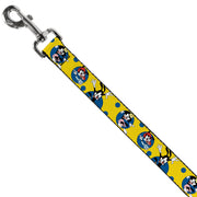 Dog Leash - Animaniacs Yakko Wakko and Dot Poses Yellow/Blue