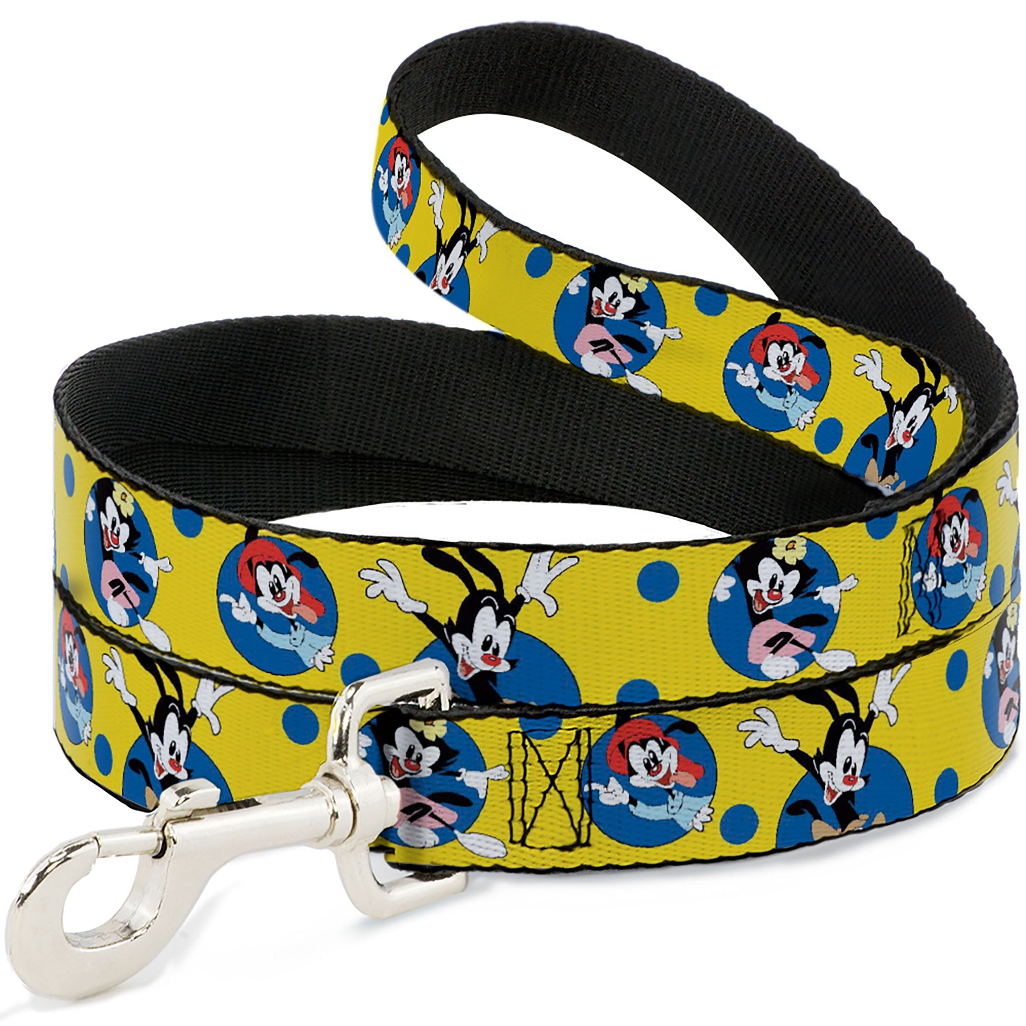 Dog Leash - Animaniacs Yakko Wakko and Dot Poses Yellow/Blue