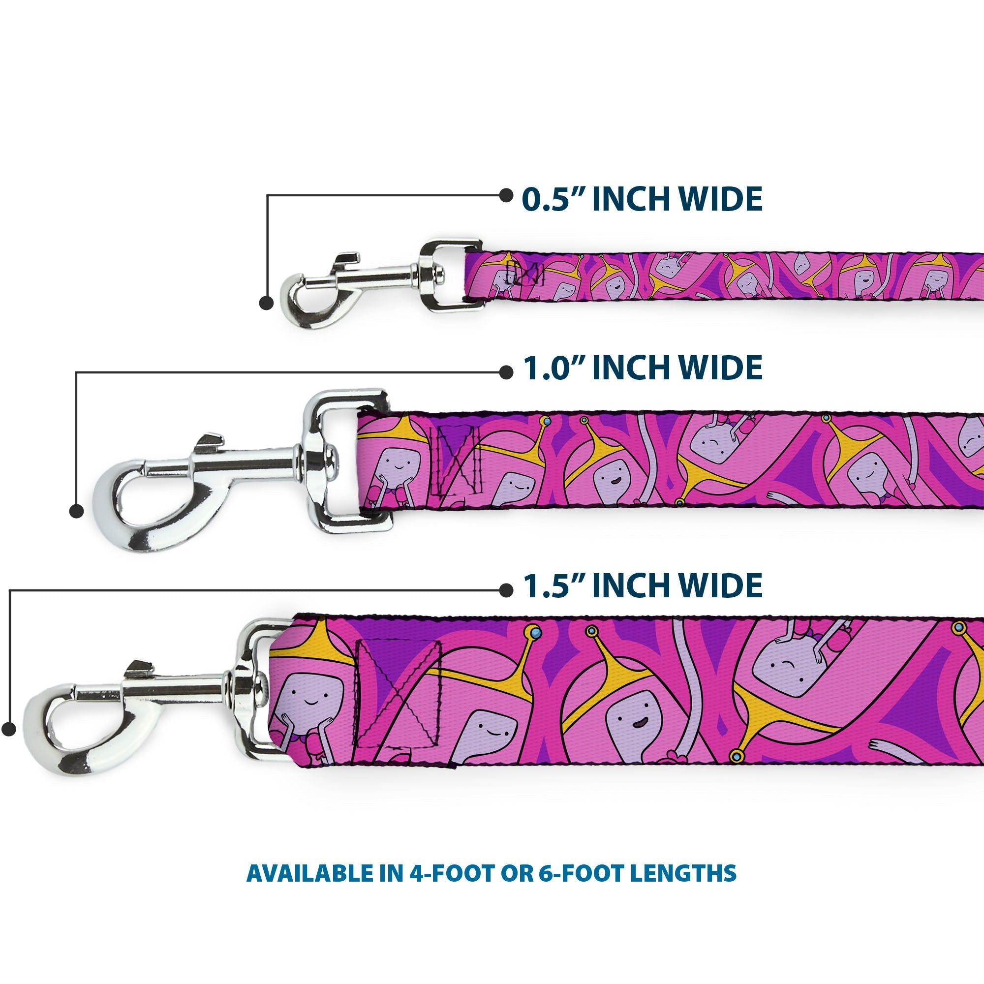 Dog Leash - Adventure Time Princess Bubblegum Poses Collage Lavender