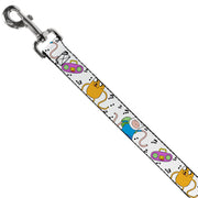 Dog Leash - Adventure Time Finn and Jake Long Arms Dancing Pose White