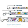 Load image into Gallery viewer, Dog Leash - Adventure Time Finn and Jake Long Arms Dancing Pose White
