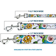 Dog Leash - Adventure Time Jake and Finn Open Pack Pose White