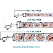 Dog Leash - Adventure Time Finn Expression Blocks White