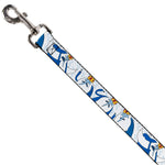 Dog Leash - Adventure Time Ice King Poses and Bolts White/Blue