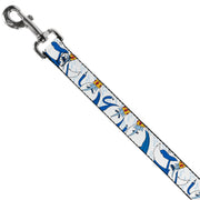 Dog Leash - Adventure Time Ice King Poses and Bolts White/Blue