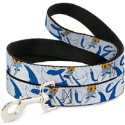 Dog Leash - Adventure Time Ice King Poses and Bolts White/Blue
