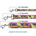 Load image into Gallery viewer, Dog Leash - Adventure Time Lady Raincorn Poses Stripe Rainbow
