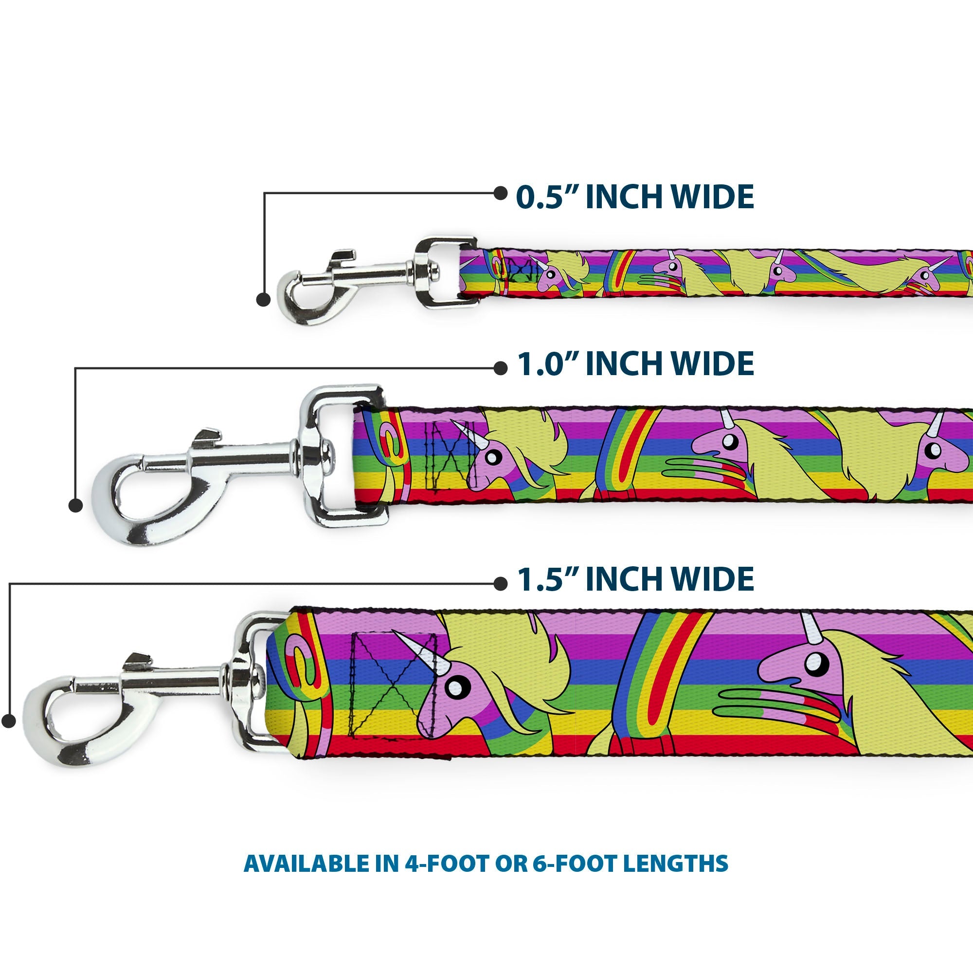Dog Leash - Adventure Time Lady Raincorn Poses Stripe Rainbow