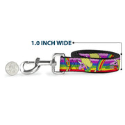 Dog Leash - Adventure Time Lady Raincorn Poses Stripe Rainbow