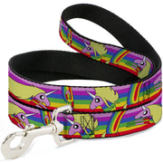 Dog Leash - Adventure Time Lady Raincorn Poses Stripe Rainbow