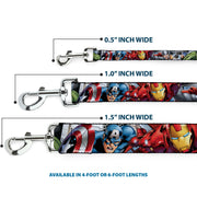 Dog Leash - Marvel Avengers 4-Superhero Poses CLOSE-UP
