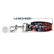 Dog Leash - Marvel Avengers 4-Superhero Poses CLOSE-UP