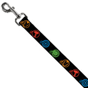 Dog Leash - Marvel Avengers Superhero Logos Black/Multi Color