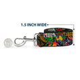 Load image into Gallery viewer, Dog Leash - Retro Marvel Comic Books Stacked CLOSE-UP
