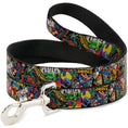 Load image into Gallery viewer, Dog Leash - Retro Marvel Comic Books Stacked CLOSE-UP

