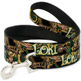 Load image into Gallery viewer, Dog Leash - LOKI Poses Black/Gold/Green
