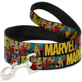 Load image into Gallery viewer, Dog Leash - MARVEL/Retro Comic Panels Black/Yellow
