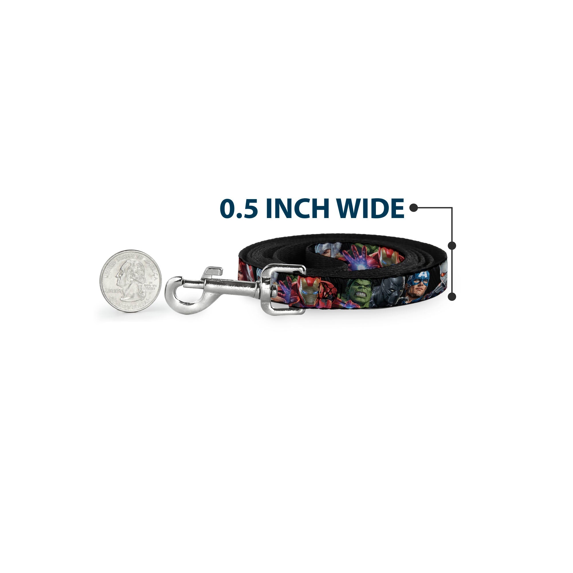 Dog Leash - 7-Vivid Avengers Action Poses