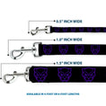 Load image into Gallery viewer, Dog Leash - Black Panther Avengers Icon Outline Black/Purple
