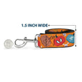 Load image into Gallery viewer, Dog Leash - Marvel 9-Avengers Halloween Jack-O-Lantern Pumpkin Icons Scattered Orange

