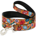 Load image into Gallery viewer, Dog Leash - Marvel 9-Avengers Halloween Jack-O-Lantern Pumpkin Icons Scattered Orange
