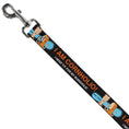 Load image into Gallery viewer, Dog Leash - Beavis and Butt-Head I AM CORNHOLIO Pose Black/Orange/White
