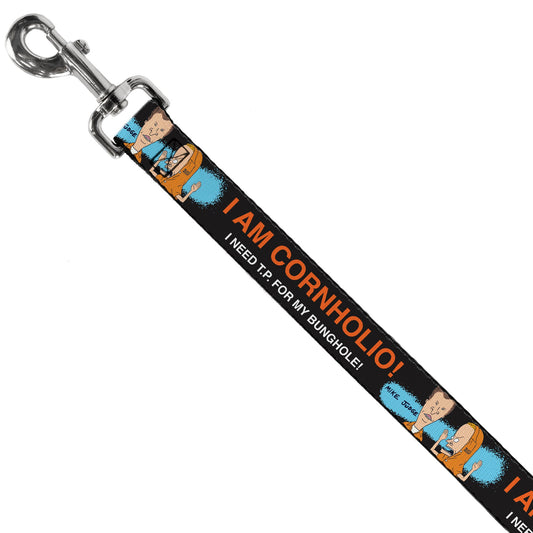 Dog Leash - Beavis and Butt-Head I AM CORNHOLIO Pose Black/Orange/White