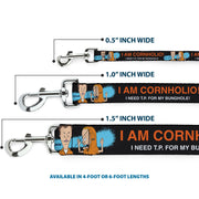 Dog Leash - Beavis and Butt-Head I AM CORNHOLIO Pose Black/Orange/White