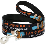 Dog Leash - Beavis and Butt-Head I AM CORNHOLIO Pose Black/Orange/White