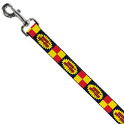 Dog Leash - BEAVIS AND BUTT-HEAD Title Logo Checker Black/Red/Yellow