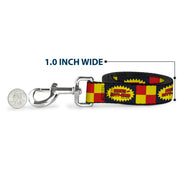 Dog Leash - BEAVIS AND BUTT-HEAD Title Logo Checker Black/Red/Yellow