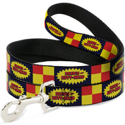 Dog Leash - BEAVIS AND BUTT-HEAD Title Logo Checker Black/Red/Yellow