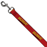 Dog Leash - BAZINGA! Red/Gold/Black