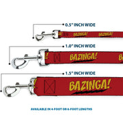 Dog Leash - BAZINGA! Red/Gold/Black