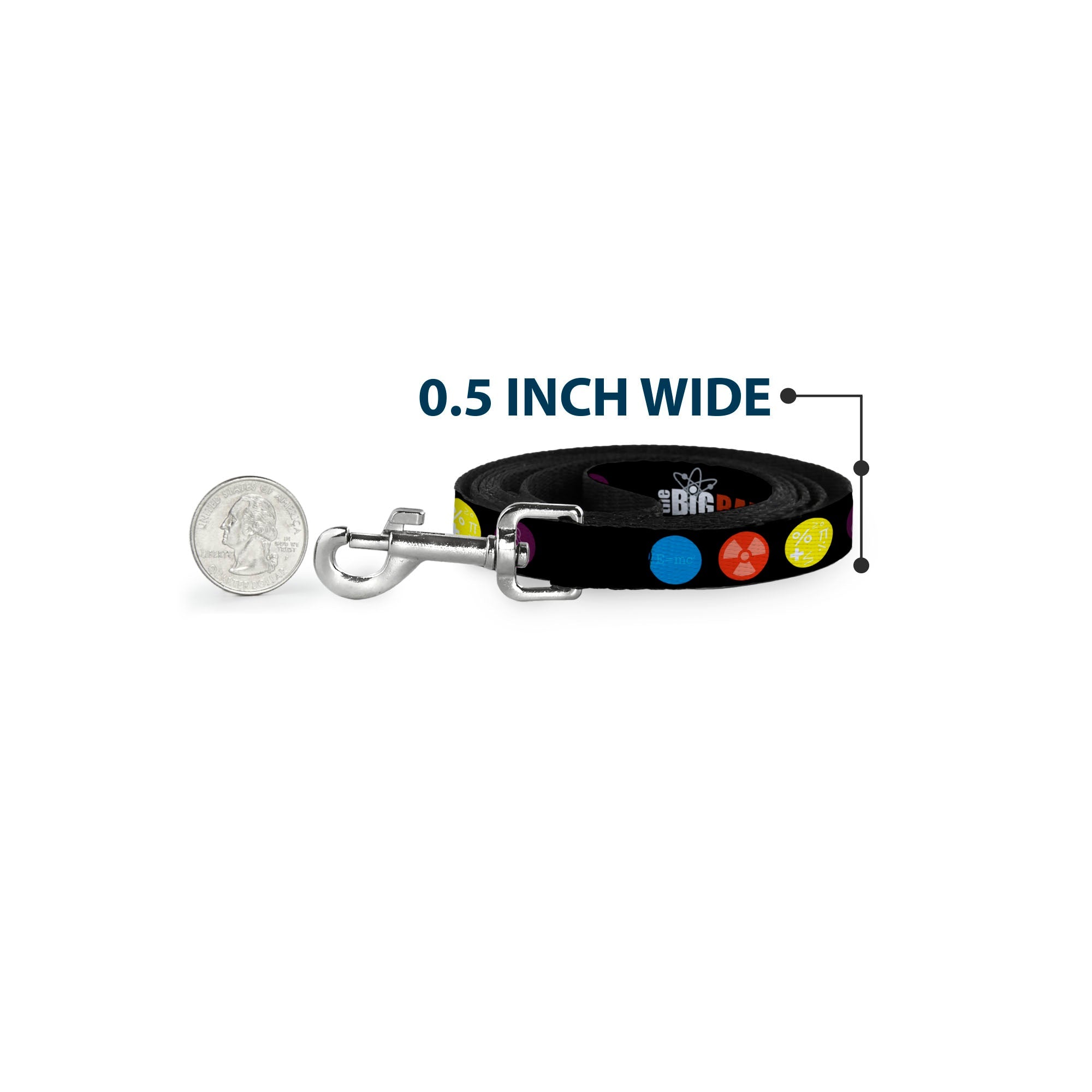 Dog Leash - THE BIG BANG THEORY DNA/Atom/E/Radiation Black