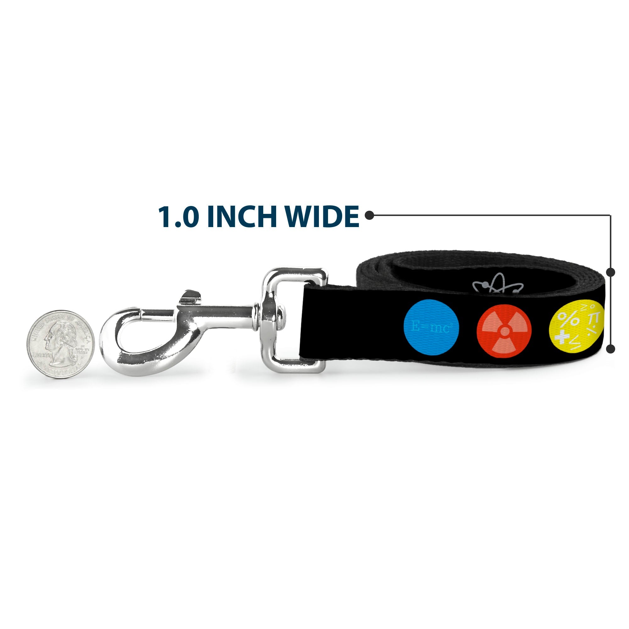 Dog Leash - THE BIG BANG THEORY DNA/Atom/E/Radiation Black