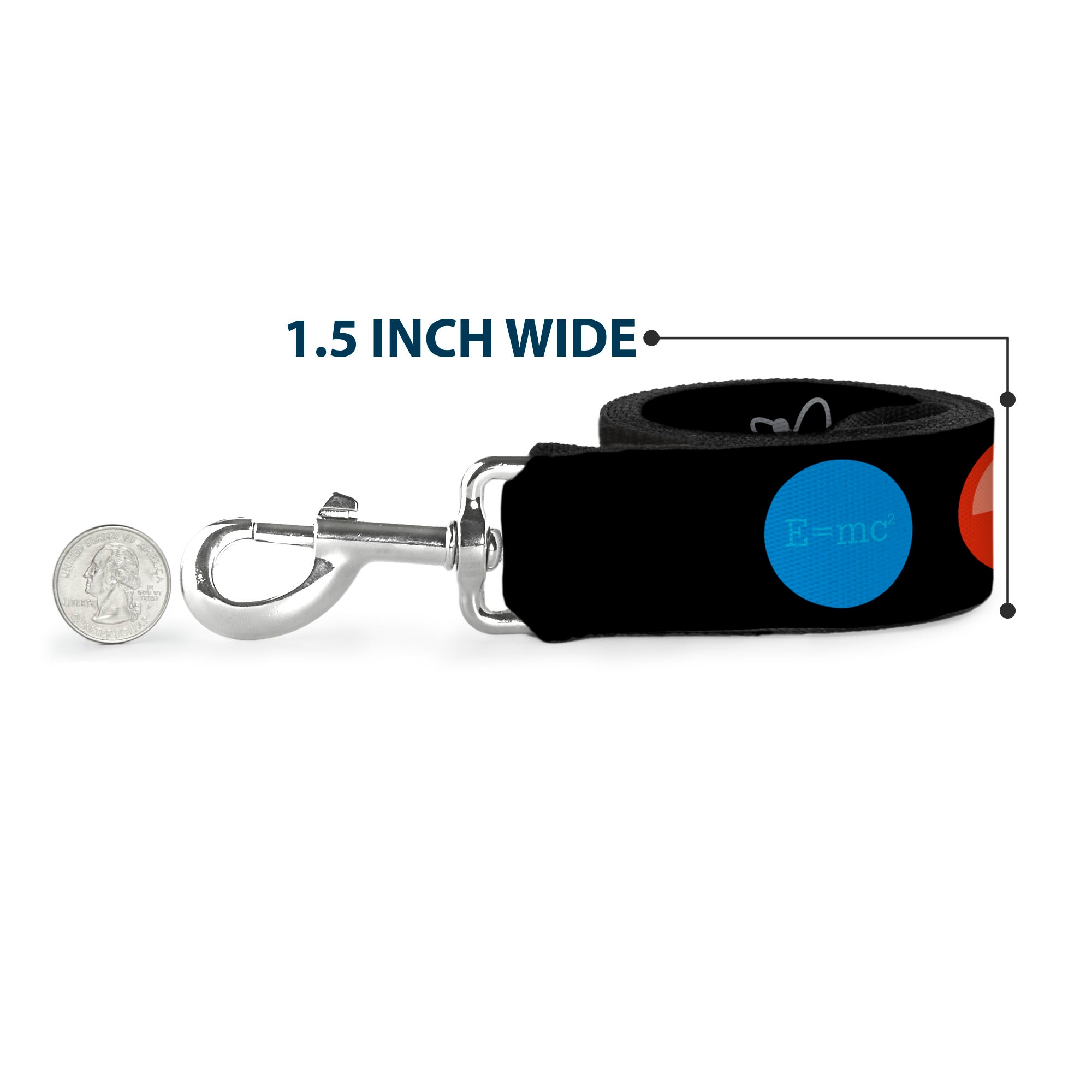 Dog Leash - THE BIG BANG THEORY DNA/Atom/E/Radiation Black
