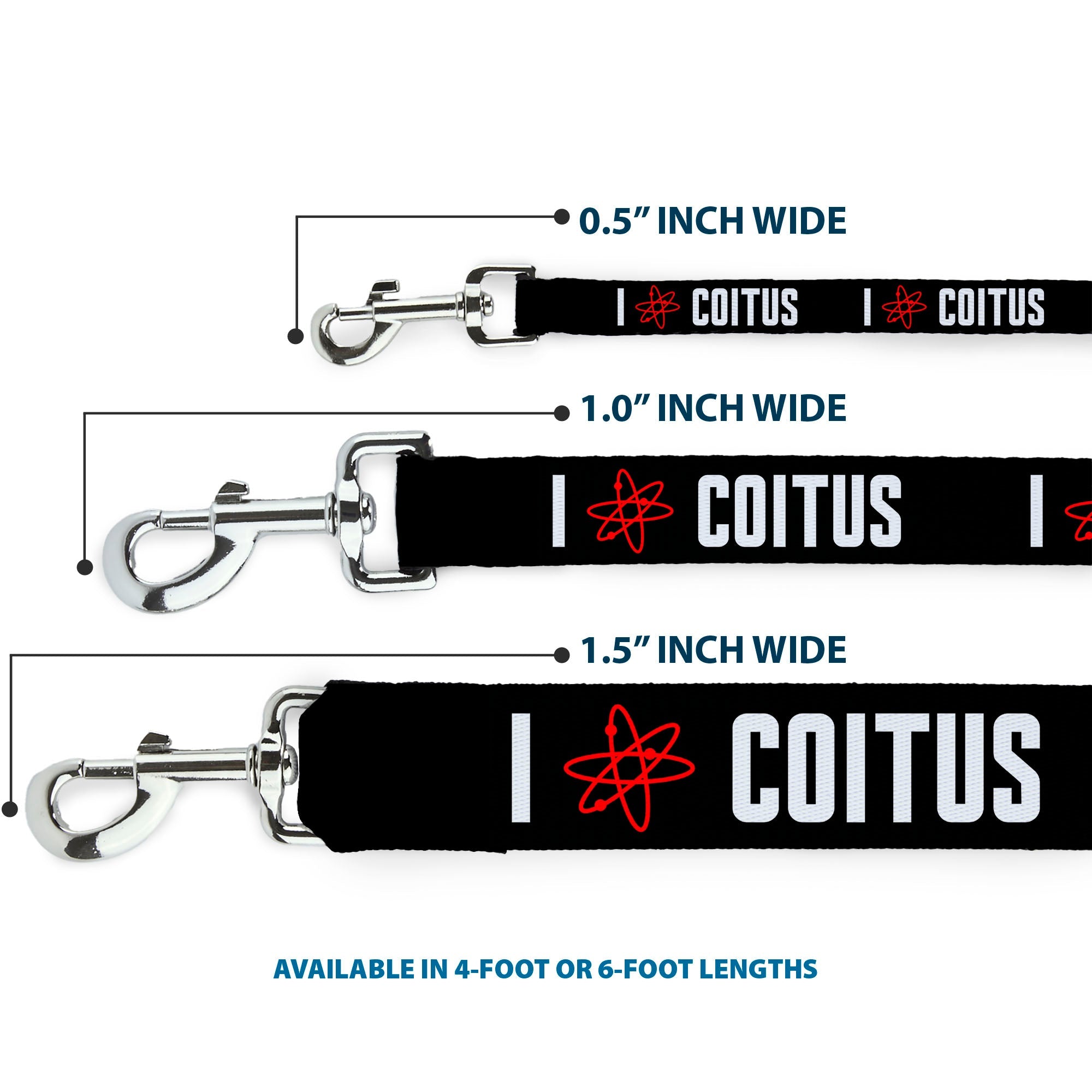 Dog Leash - I "ATOM" COITUS Black/White/Red
