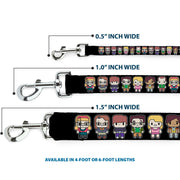 Dog Leash - Big Bang Theory Chibi Characters Black