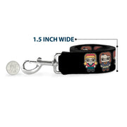 Dog Leash - Big Bang Theory Chibi Characters Black