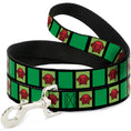 Load image into Gallery viewer, Dog Leash - Blue's Clues Steve's Stripe and Thinking Chair Black/Greens/Red
