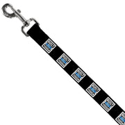 Dog Leash - BUILT FORD TOUGH Logo2 Black/White/Blue