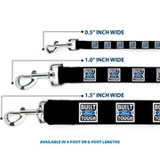 Dog Leash - BUILT FORD TOUGH Logo2 Black/White/Blue